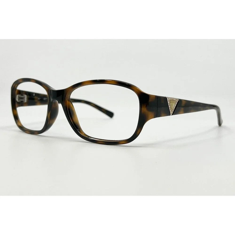 Guess Eyeglasses Women Brown Tortoise GU7265 E13 Rhinestone Logo 56-17-135